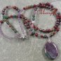 FANCY JASPER BACCIATED JASPER PEARL 2ROW NECKLACE