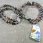 MING DYNASTY POTTERY SHARD FANCY JASPER 2ROW NECKLACE