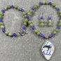 POTTERY SHARD JADE NECKLACE/EARRINGS SET