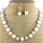 NATURAL WHITE JADE 3PCS JEWELRY SET