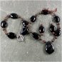 BLACK AGATE IMPERIAL JASPER NECKLACE/EARRINGS SET