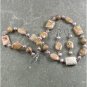 PICTURE JASPER & FW PEARLS NECKLACE/EARRINGS SET