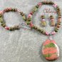 UNAKITE & FRESH WATER PEARLS NECKLACE/EARRINGS SET