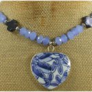 MING DYNASTY POTTERY SHARD GOLDSTONE QUARTZ NECKLACE