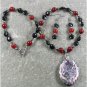 NATURAL BACCIATED JASPER AGATE NECKLACE/EARRINGS SET