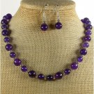 PURPLE JADE 3PCS JEWELRY SET
