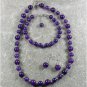 PURPLE JADE 3PCS JEWELRY SET