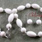 NATURAL WHITE SPONGE CORAL NECKLACE/EARRINGS SET