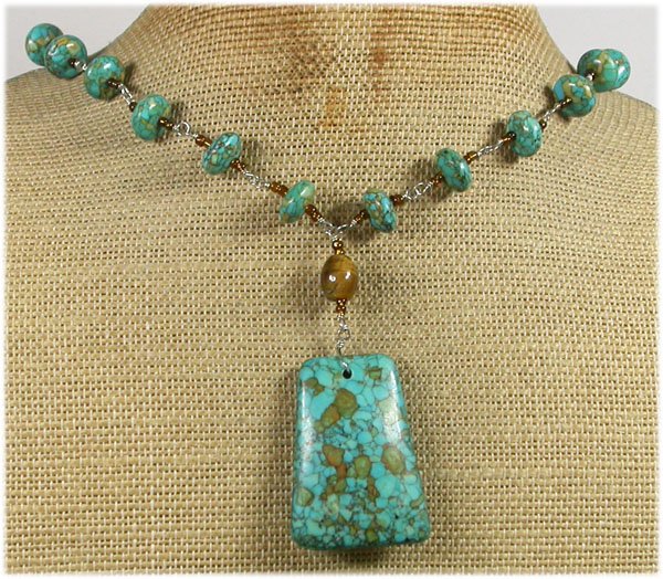 BLUE MOSAIC TURQUOISE NECKLACE