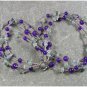 FLUORITE & PURPLE JADE 3ROW NECKLACE