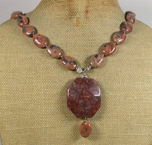 BROWN SESAME JASPER NECKLACE