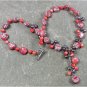 RED AFRICAN TURQUOISE PINK CORAL FRESH WATER PEARLS NECKLACE
