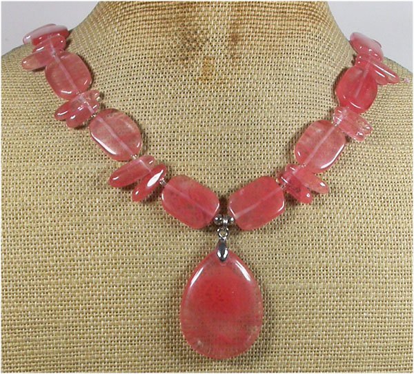 CHERRY QUARTZ NECKLACE