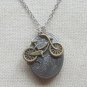 FLORAL LOCKET BIKE CHARM NECKLACE