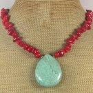 Turquoise Red Coral Necklace