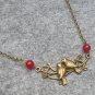 BIRDS & RED JADE NECKLACE