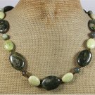 Handmade RHYOLITE & BUTTER JADE NECKLACE