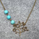 Handmade TREE & TURQUOISE NECKLACE