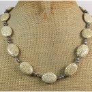 Handmade WHITE TURQUOISE & FRESH WATER PEARLS NECKLACE