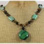 Handmade AFRICAN TURQUOISE BLACK AGATE TIGER EYE NECKLACE