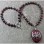 Handmade STEAMPUNK BACCIATED JASPER SPIDER CHARM NECKLACE