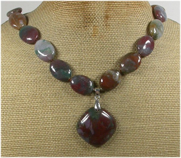 Handmade NATURAL FANCY JASPER NECKLACE