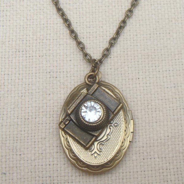 Handmade LOCKET PENDANT & CAMERA CHARM NECKLACE