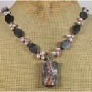 Handmade PICASSO JASPER & FRESH WATER PEARLS NECKLACE