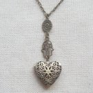 Handmade  HEART LOCKET & HAMSA HAND NECKLACE