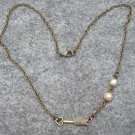 Handmade ARROW & FRESH WATER PEARLS NECKLACE