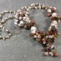 Handmade JADE JASPER MOOKITE TIGER EYE PEARLS NECKLACE