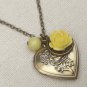 Handmade FLOWER LOCKET PENDANT BRANCH FRESH WATER PEARLS NECKLACE