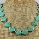 Handmade TURQUOISE Square NECKLACE