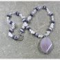 Handmade GREY AGATE CAT EYE OPALITE NECKLACE