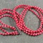 Handmade PINK CORAL 4ROW NECKLACE