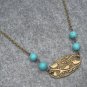 Handmade BIRDS PENDANT & TURQUOISE NECKLACE