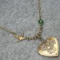 Handmade LARGE FLORAL LOCKET NECKLACE