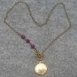Handmade LOCKET & PURPLE JADE NECKLACE