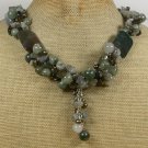 Handmade  FANCY JASPER RUTILATED JASPER LABORADITE NECKLACE