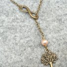 Handmade LIFE TREE INFINITY FRESH WATER PEARL NECKLACE