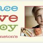 PEACE - LOVE -JOY | 10ct - 4"x8" flat glossy photo greeting cards w matching envelopes