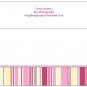FRESH STRIPES | 20ct - 5.5"x4" flat glossy photo BABY GIRL ANNOUNCEMENTS w matching envelopes