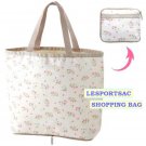 MB002 NEW LESPORTSAC JAPAN LIMITED STRAWBERRY WHITE TOTE BAG