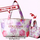 MB014 NEW JAPAN LIMITED L`OCCITANE ROSE FLORAL PRINT 2 WAY TOTE BAG