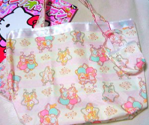 MB034 NEW JAPAN LIMITED SANRIO LITTLE TWIN STARS TOTE BAG