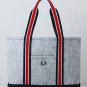MB044 NEW AUTH JAPAN LIMITED FRED PERRY EMBROIDERED  THICK GREY SHOULDER TOTE BAG