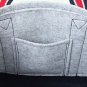 MB044 NEW AUTH JAPAN LIMITED FRED PERRY EMBROIDERED &Acirc;&nbsp;THICK GREY SHOULDER TOTE BAG