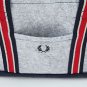 MB044 NEW AUTH JAPAN LIMITED FRED PERRY EMBROIDERED &Acirc;&nbsp;THICK GREY SHOULDER TOTE BAG