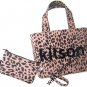  MB048 NEW AUTH JAPAN LIMITED KITSON  LEOPARD PRINT TOTE BAG POUCH SET