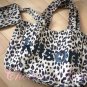 &Acirc;&nbsp;MB048 NEW AUTH JAPAN LIMITED KITSON  LEOPARD PRINT TOTE BAG POUCH SET